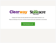 Tablet Screenshot of clearwaycarfinance.co.uk
